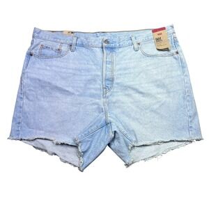 Levi's 501 Shorts Women High Rise Button Fly‎ Denim Cut Off Sz 20W Fits 42"